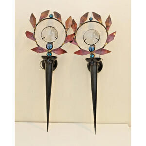 Marc Brazier-Jones Olympia Sconces Pair 1990 Signed